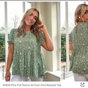 Animal print NWOT peplum shein top